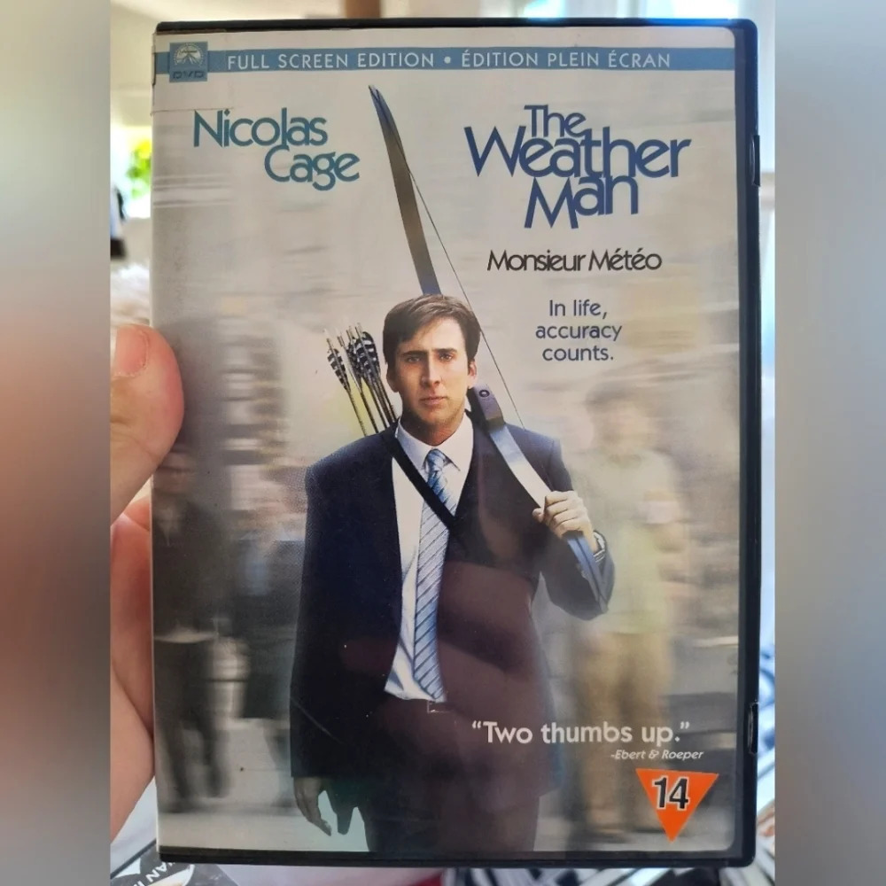 The weatherman Nicolas cage dvd adult movie action Sirius CD player